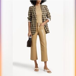FRAME  Tan Faux Leather Pants $495 Retail